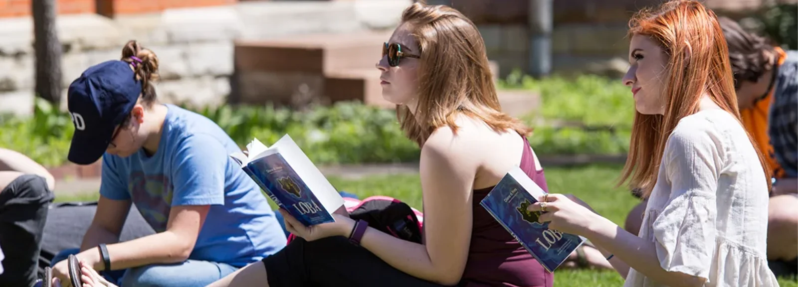 Continuing Education students attending class outdoors