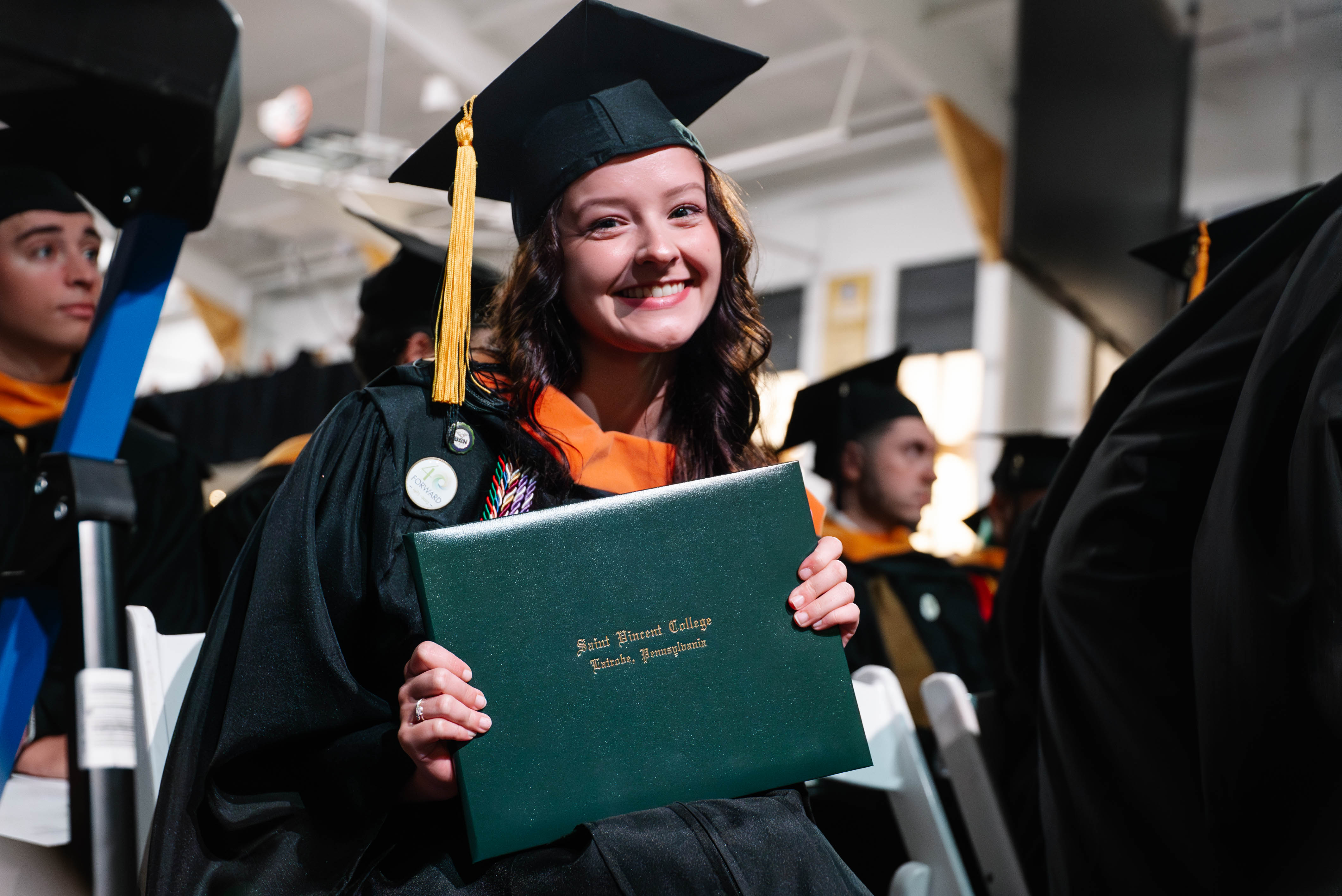 Kelsy Levendosky, of North Huntingdon, holds her Bachelor of Science in Nursing degree