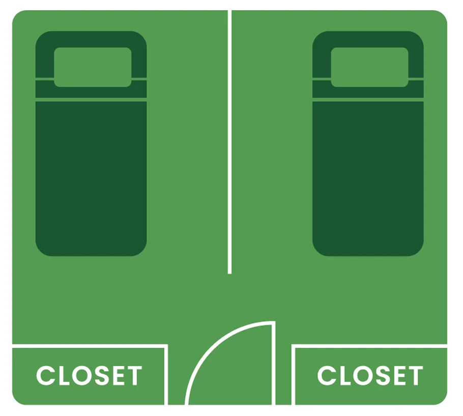 Rooney Hall suite floorplan